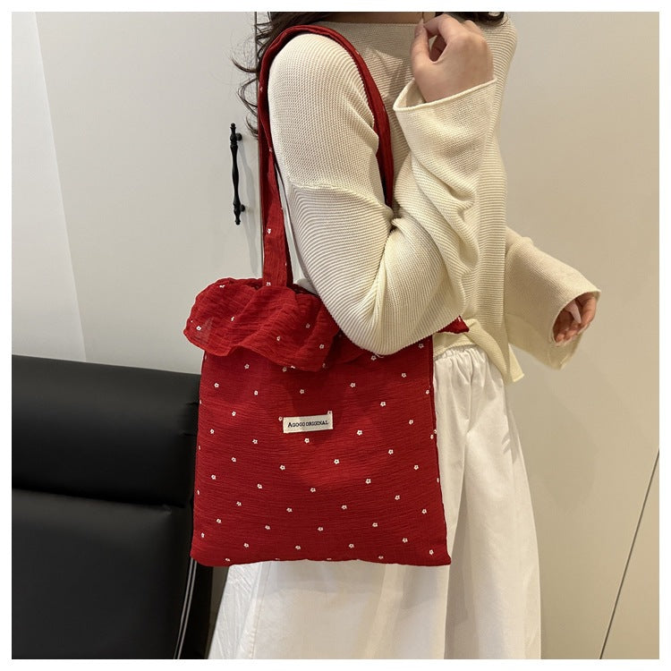 Damen Stofftasche mit Rüschendetail Nord Taschen
