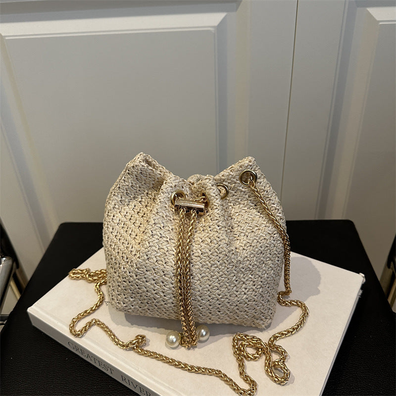 Damen Mini-Bucket-Tasche mit elegantem Kordelzug Nord Taschen