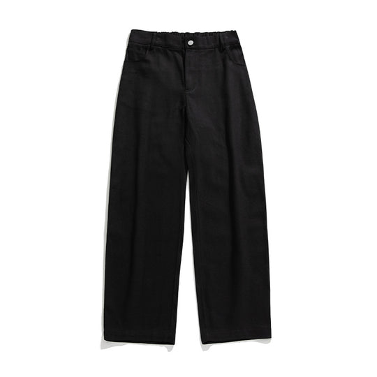 Damen Weite High‑Waist Twill-Hose mit Relaxed Fit und Bundfalten Nord Taschen