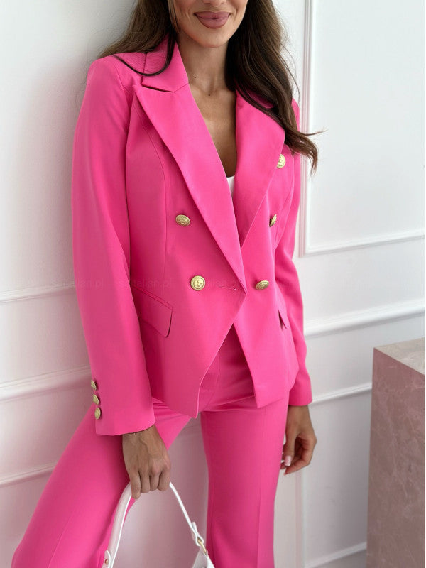 Damen Eleganter Blazer mit doppelter Knopfleiste und goldenen Details Nord Taschen