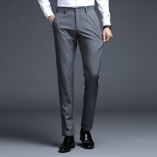 Herren Formelle Slim-Fit Anzughose mit Stretchbund und Bügelfalte Nord Taschen