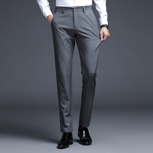 Herren Formelle Slim-Fit Anzughose mit Stretchbund und Bügelfalte Nord Taschen