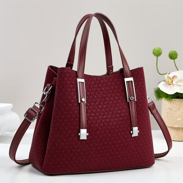 Damen Handtasche mit eleganter Struktur und abnehmbarem Schultergurt Nord Taschen