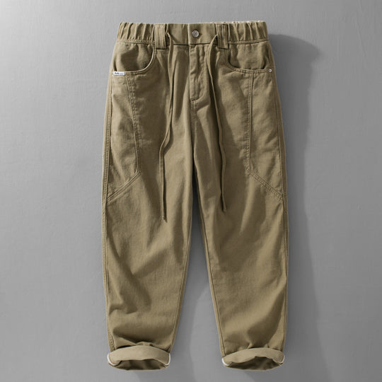 Herren Utility-Cargohose mit elastischem Bund, Tunnelzug und aufgesetzten Taschen Nord Taschen