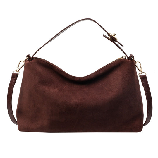 Damen Umhängetasche im eleganten, samtigen Design mit abnehmbarem Trageriemen Nord Taschen