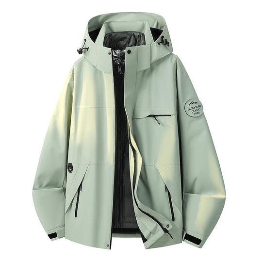 Herren Wetterfeste dreilagige Hardshelljacke mit verstellbarer Kapuze, verschweißten Nähten & Multifunktionstaschen Nord Taschen