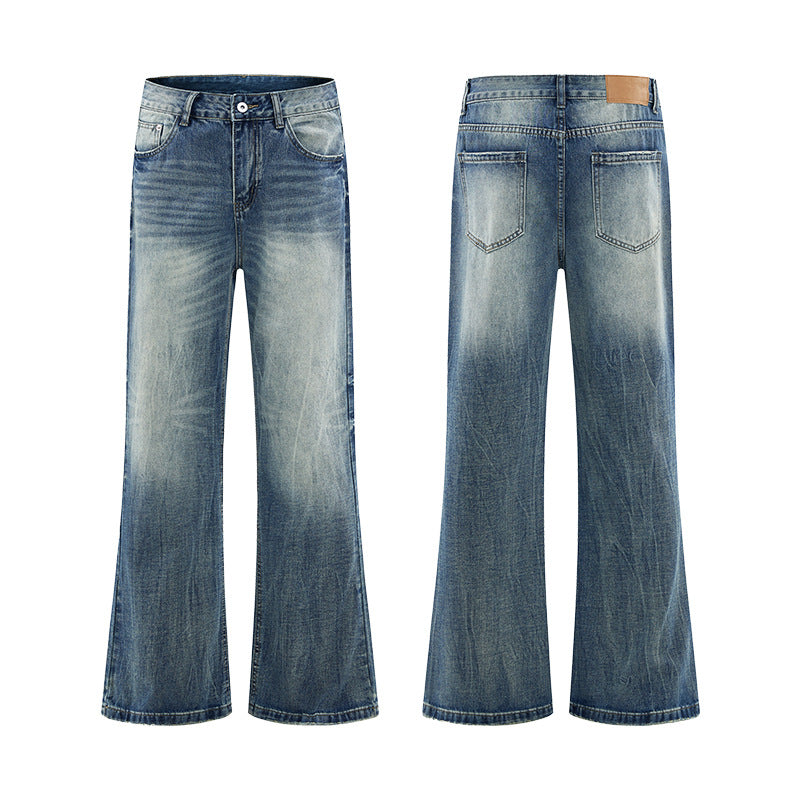 Herren Weitgeschnittene Schlagjeans im Vintage‑Flair mit tiefer Bundlinie und natürlichen Fade-Details Nord Taschen