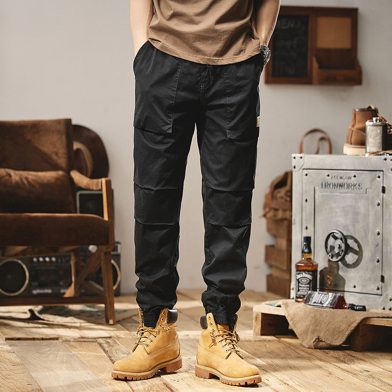 Herren Funktionale Kargo-Joggerhose mit Kniepaneelen, elastischen Bündchen und Mehrfachtaschen Nord Taschen