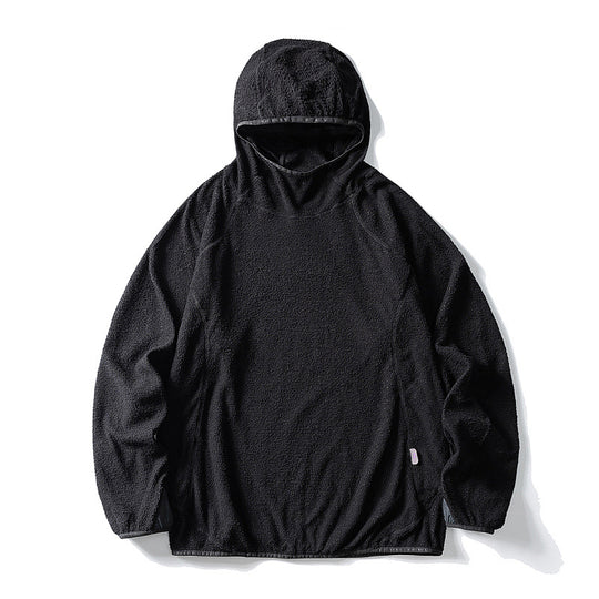 Unisex Oversize Teddy-Fleece Hoodie mit Kapuze, elastischem Saum und Raglanärmeln Nord Taschen