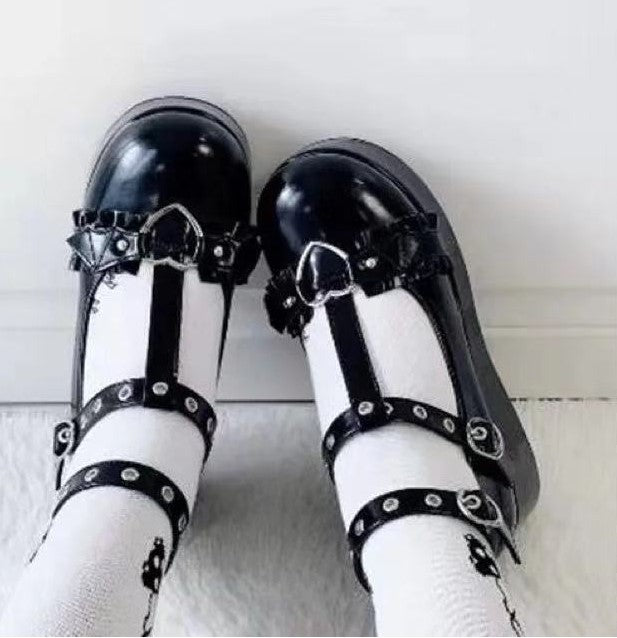 Damen Modische Mary Jane Schuhe mit verstellbaren Riemen und dekorativen Schnallen Nord Taschen