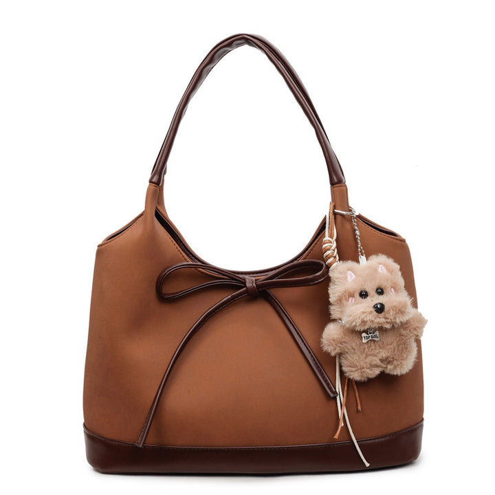 Damen modische Einkaufshandtasche mit verspieltem Anhänger Nord Taschen