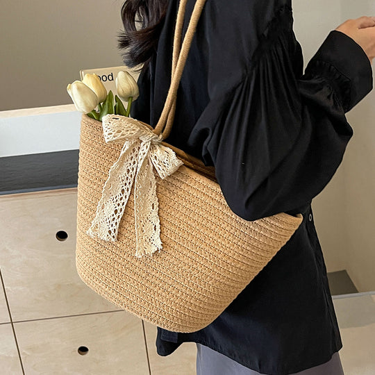 Damen handgefertigte Einkaufstasche mit verspieltem floralen Dekor Nord Taschen