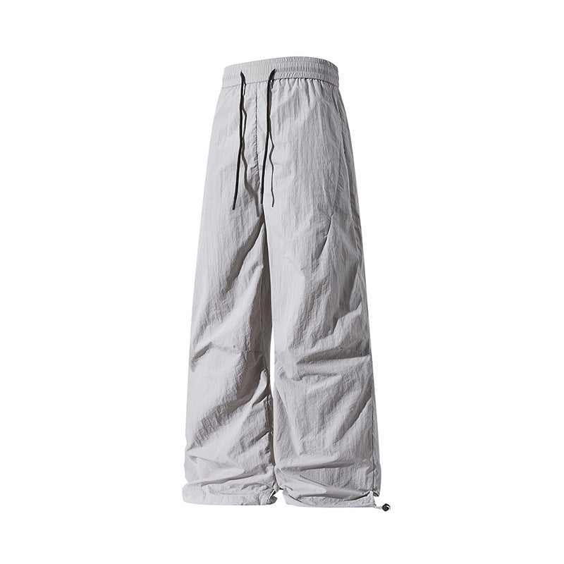 Unisex Weite technische Nylon-Hose mit Kordelzug und verstellbarem Saum Nord Taschen