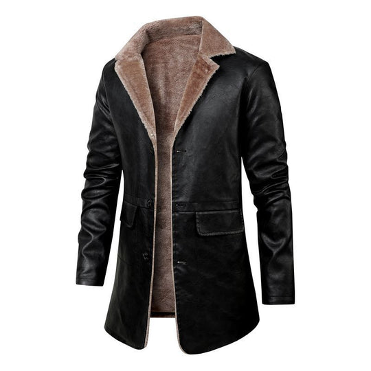 Herren Elegante Lederjacke mit weichem Innenfutter Nord Taschen