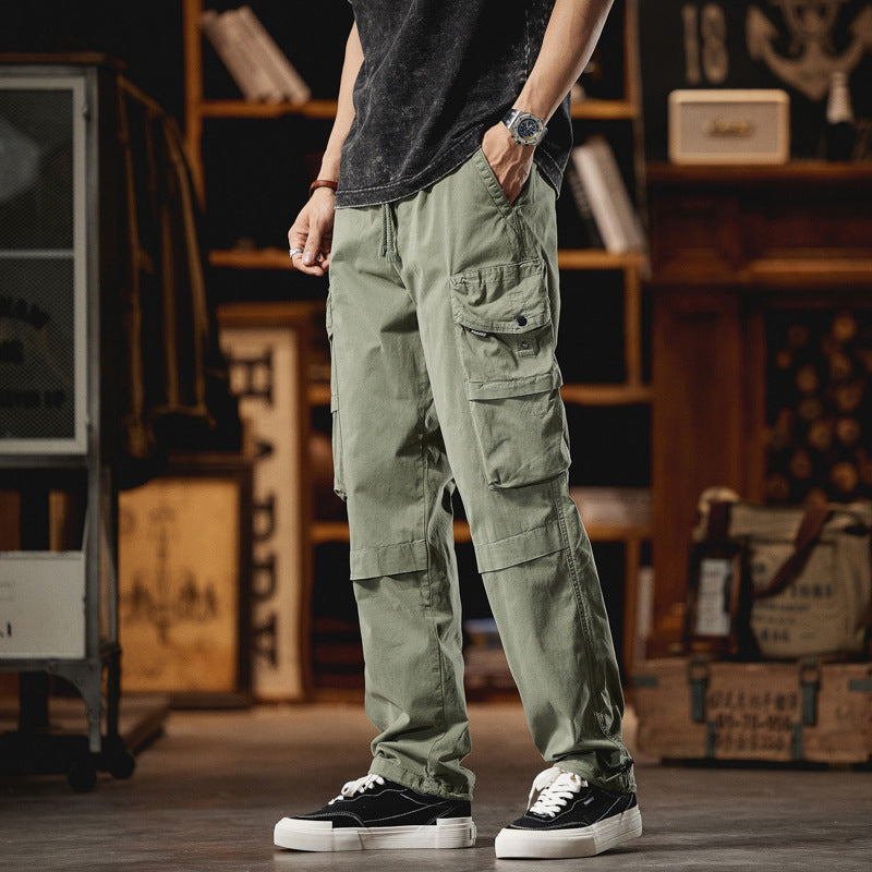 Herren Lässige Cargohose im Utility-Look mit Tunnelzugbund, Multifachtaschen und Kniepaneelen Nord Taschen