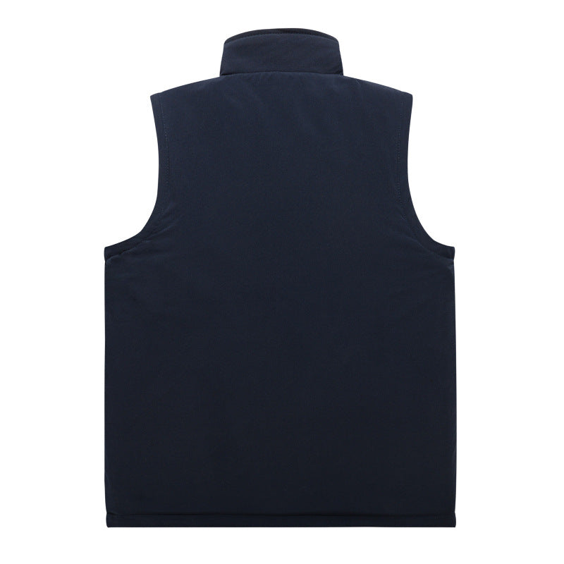 Herren Softshell-Weste mit Fleece-Innenfutter, winddichter Außenlage und hohem Stehkragen Nord Taschen