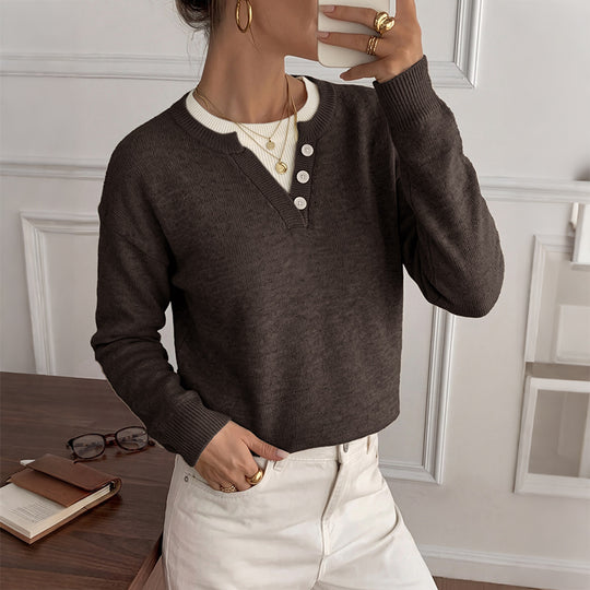 Damen lässiger Pullover Nord Taschen
