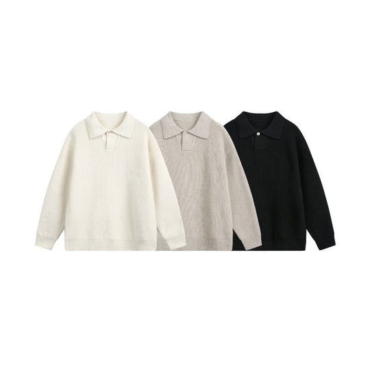 Damen Grobstrick-Polo mit Kentkragen und Oversize-Silhouette Nord Taschen