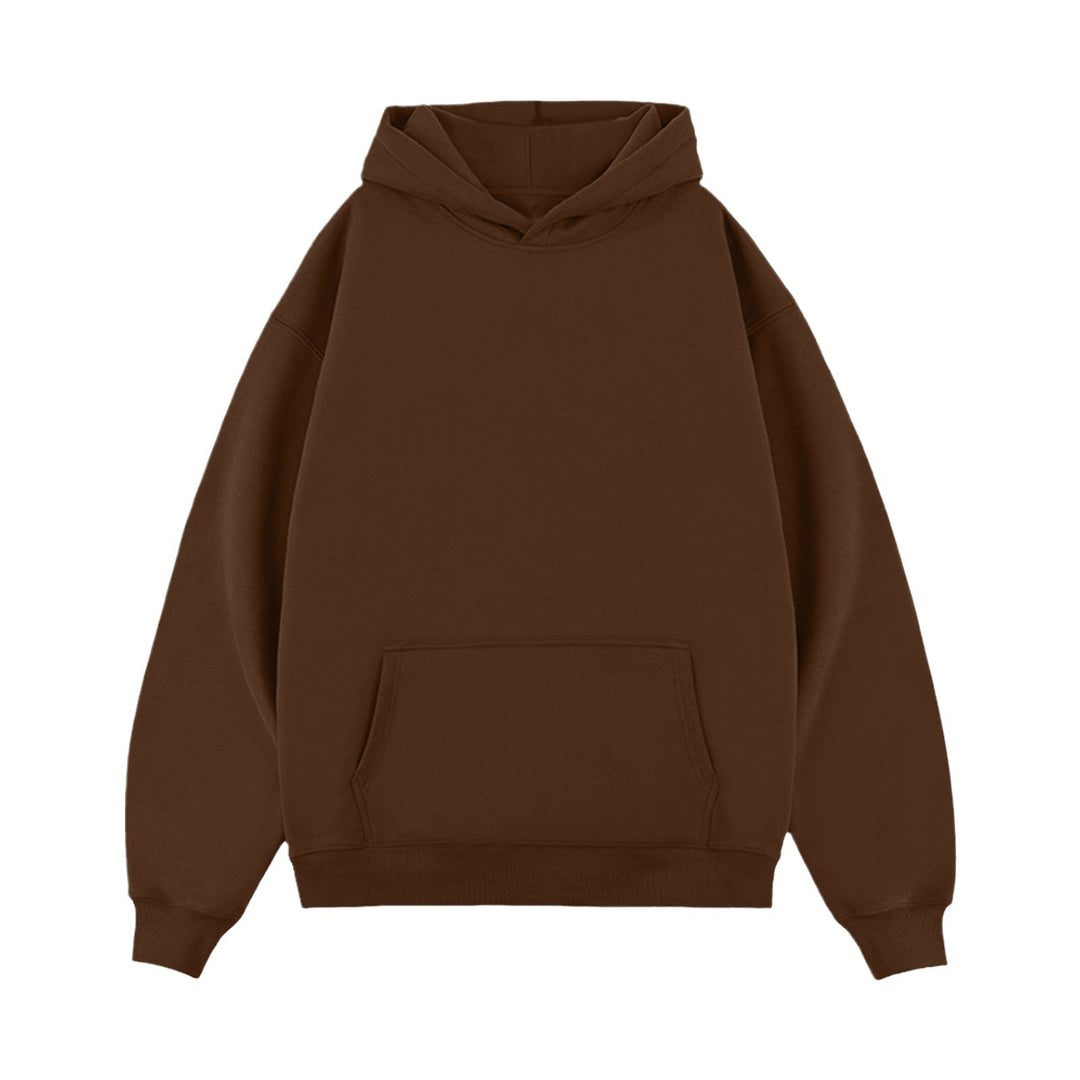 Unisex nan minimalistischer Oversize-Kapuzenpullover mit gedoppelter Kapuze, tiefer Schulter und breitem Rippbund Nord Taschen