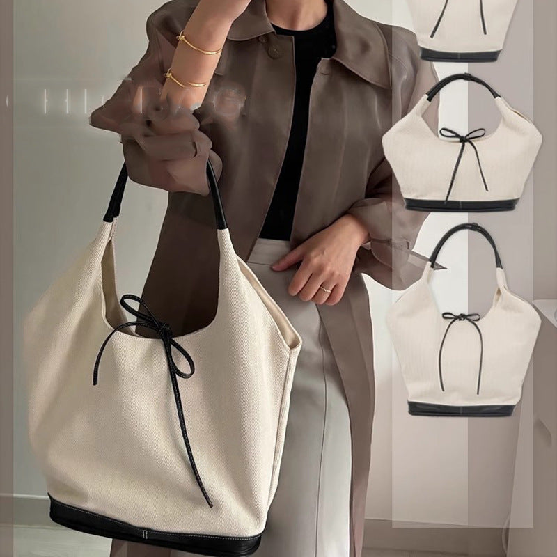 Damen Hobo-Tasche mit raffiniertem Knotenverschluss und strapazierfähigem Canvas Nord Taschen