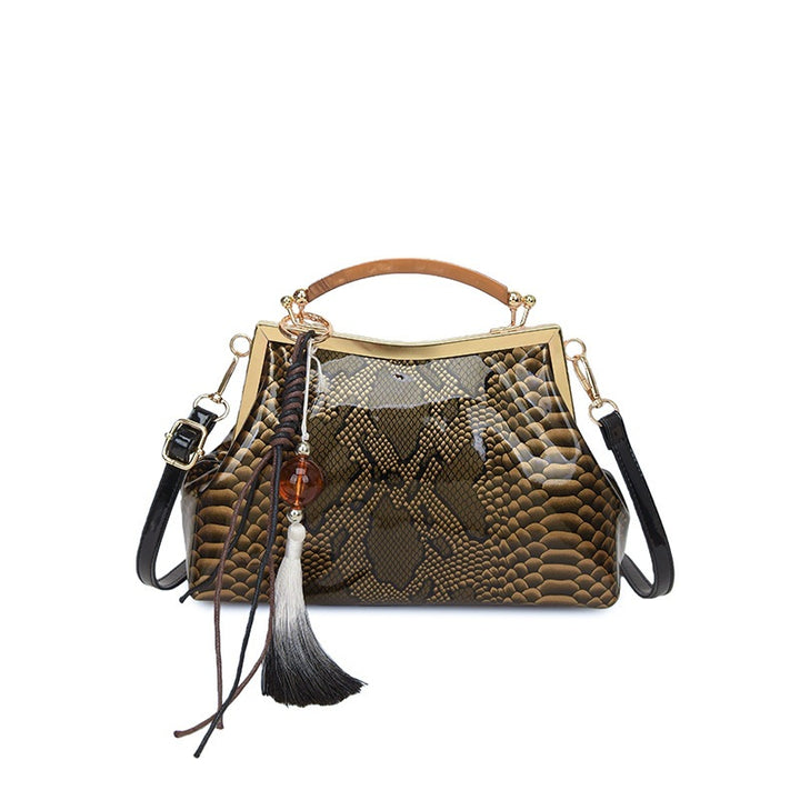 Damen elegante Tote-Tasche im stilvollen Schlangenleder-Look Nord Taschen