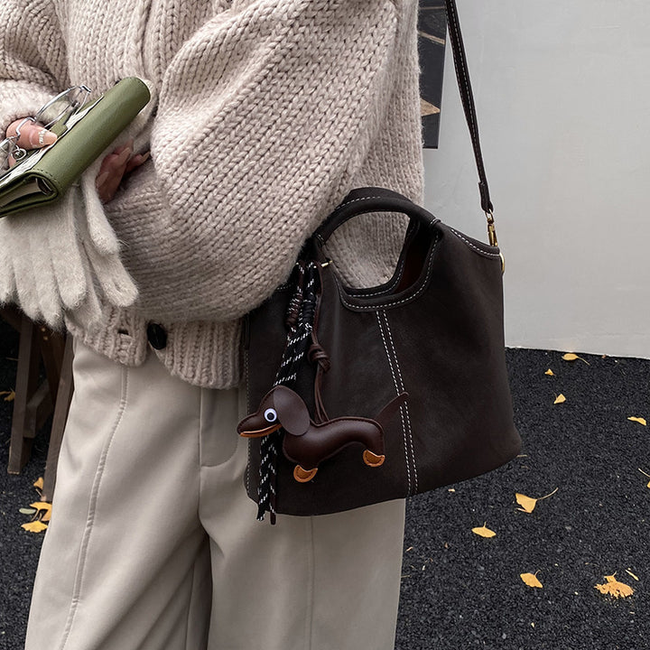 Damen geschmeidige Hobo-Tasche mit abnehmbarem Mini-Portemonnaie Nord Taschen