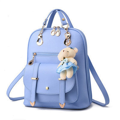 Damen Rucksackhandtasche mit verspieltem Teddy-Anhänger Nord Taschen