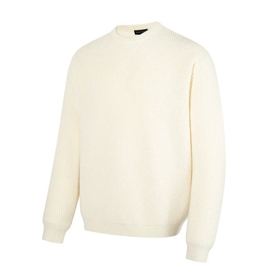 Herren Feinstrickpullover mit Rundhalsausschnitt und geripptem Strukturstrick Nord Taschen