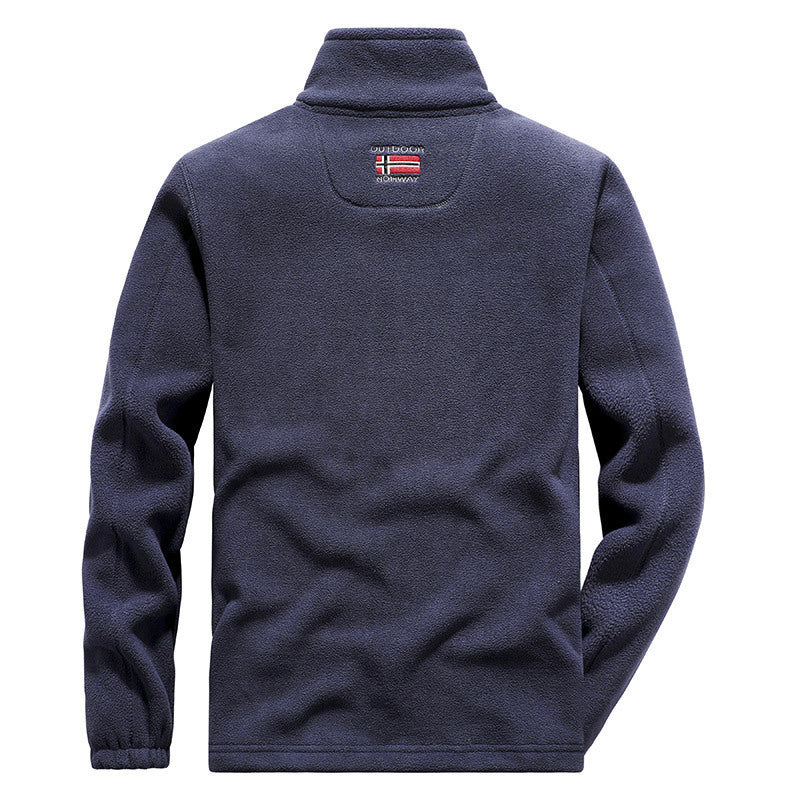 Herren  hochwertige Microfleece-Outdoorjacke mit Stehkragen, durchgehendem Reißverschluss und isolierendem Fleece-Innenfutter Nord Taschen
