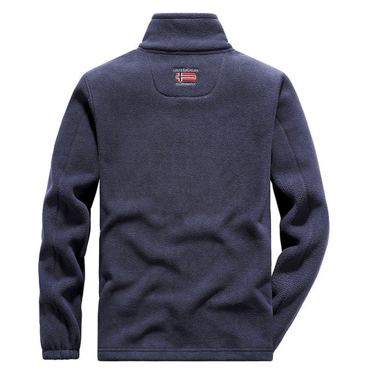 Herren  hochwertige Microfleece-Outdoorjacke mit Stehkragen, durchgehendem Reißverschluss und isolierendem Fleece-Innenfutter Nord Taschen