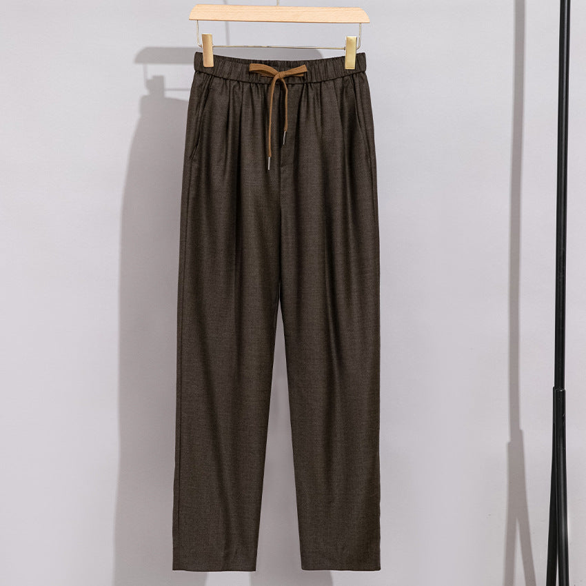 Damen Relaxed-Hose mit elastischem Bund, Tunnelzug und geradem Bein Nord Taschen