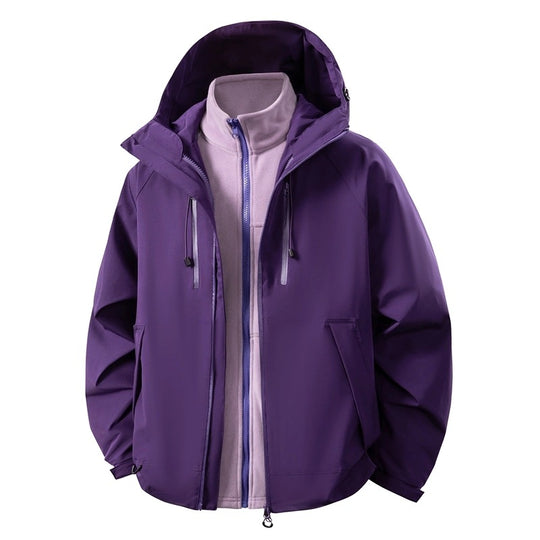 Herren Softshell-Hybridjacke mit abnehmbarem Fleece-Innenfutter winddicht wasserabweisend Nord Taschen