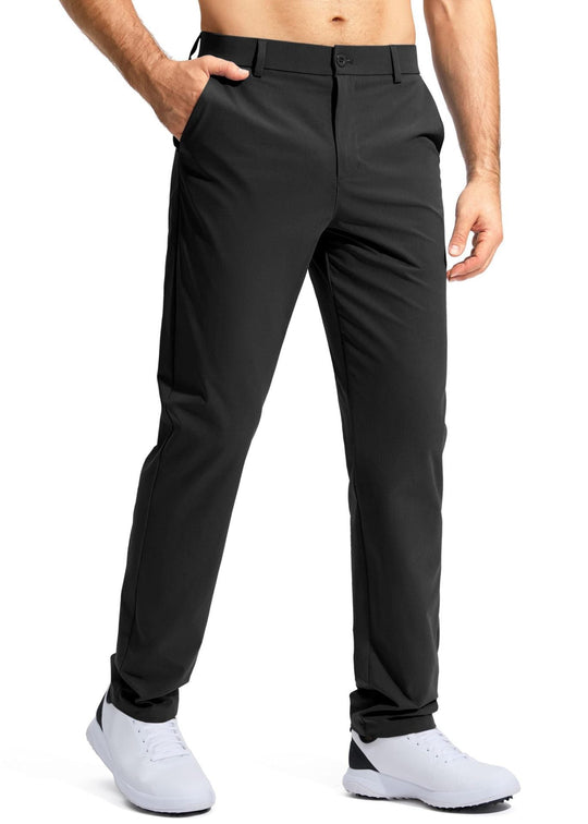 Herren nan elastische Golftwill-Hose mit geradem Schnitt, knitterfreiem Material und verdeckter Reißverschlusstasche - Arvani