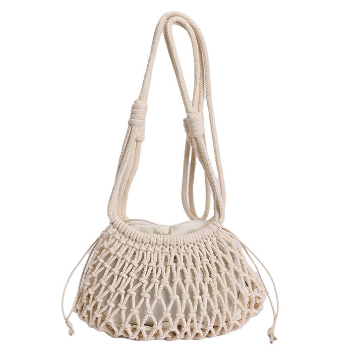 Damen Tragetasche mit stilvollem Makramee-Design Nord Taschen