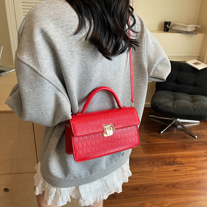 Damen elegante Umhängetasche mit verzierten Krokoprägedetails Nord Taschen