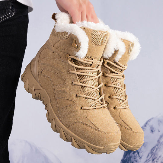 Damen Gefütterte Outdoor‑Boots mit Kunstfellfutter, robuster Profilsohle und Veloursoptik Nord Taschen