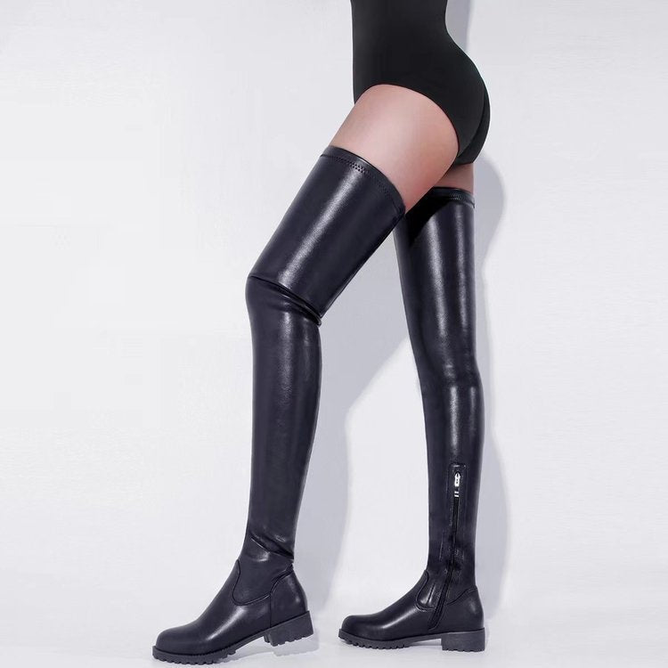 Damen Overknee Stiefel mit robustem Profil und elegantem Design - Vittorelli
