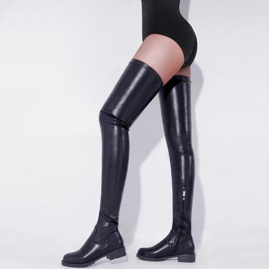 Damen Overknee Stiefel mit robustem Profil und elegantem Design - Vittorelli