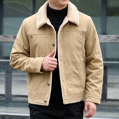 Herren Lässige Jacke mit Teddyfutter Nord Taschen
