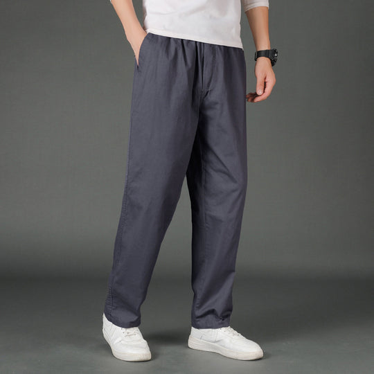 Herren Weite Baumwoll-Chinohose im Relaxed-Fit mit elastischem Komfortbund & verdeckten Eingriffstaschen Nord Taschen