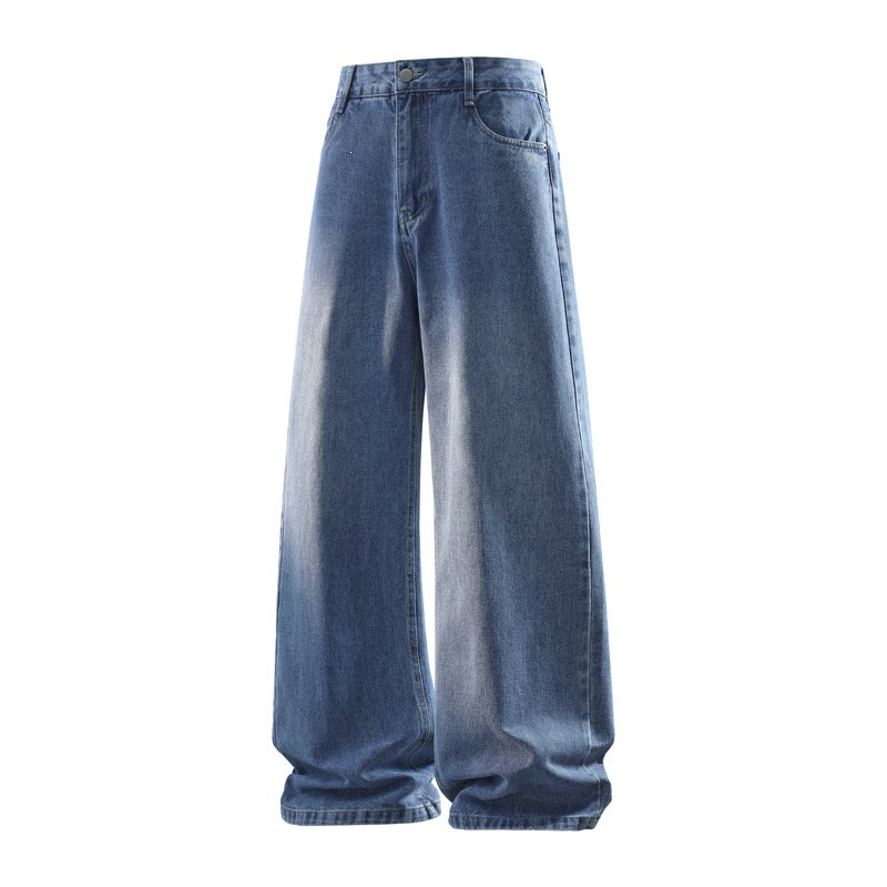 Damen Weite hochtaillierte Baggy-Jeans im Vintage-Look mit extra weitem Bein Nord Taschen
