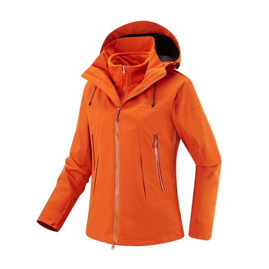 Damen Wetterfeste Urban-Trekkingjacke mit Thermo-Fleece-Inlay und verschweißten Reißverschlüssen Nord Taschen