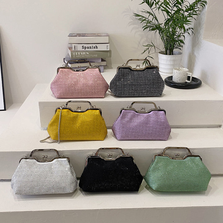 Damen elegante Clutch-Tasche aus funkelndem Strass Nord Taschen