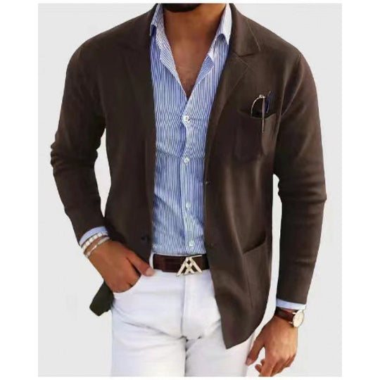 Herren lässiger Blazer mit feiner Struktur - Vittorelli
