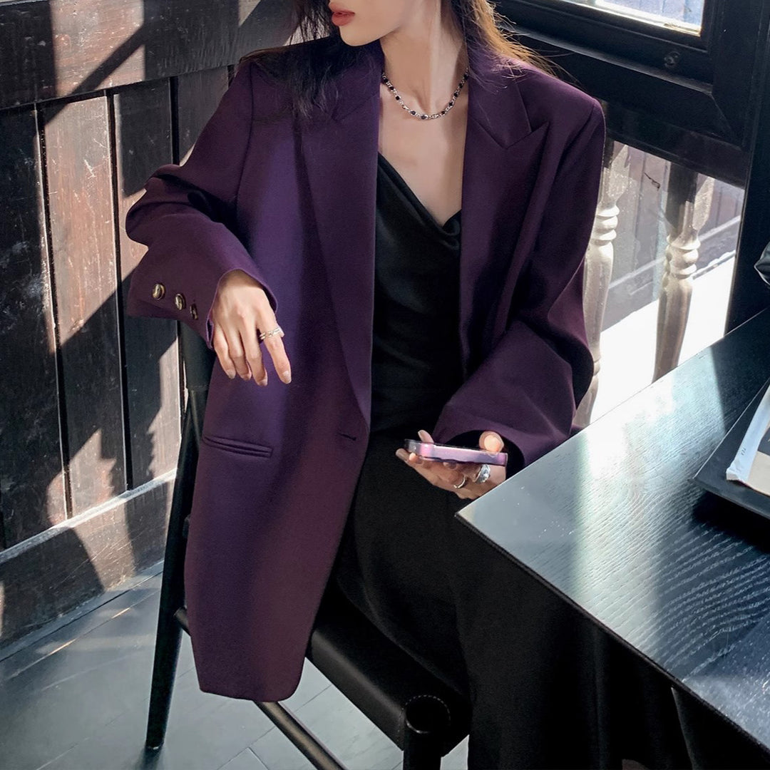Damen Stilvoller Oversized Blazer Nord Taschen