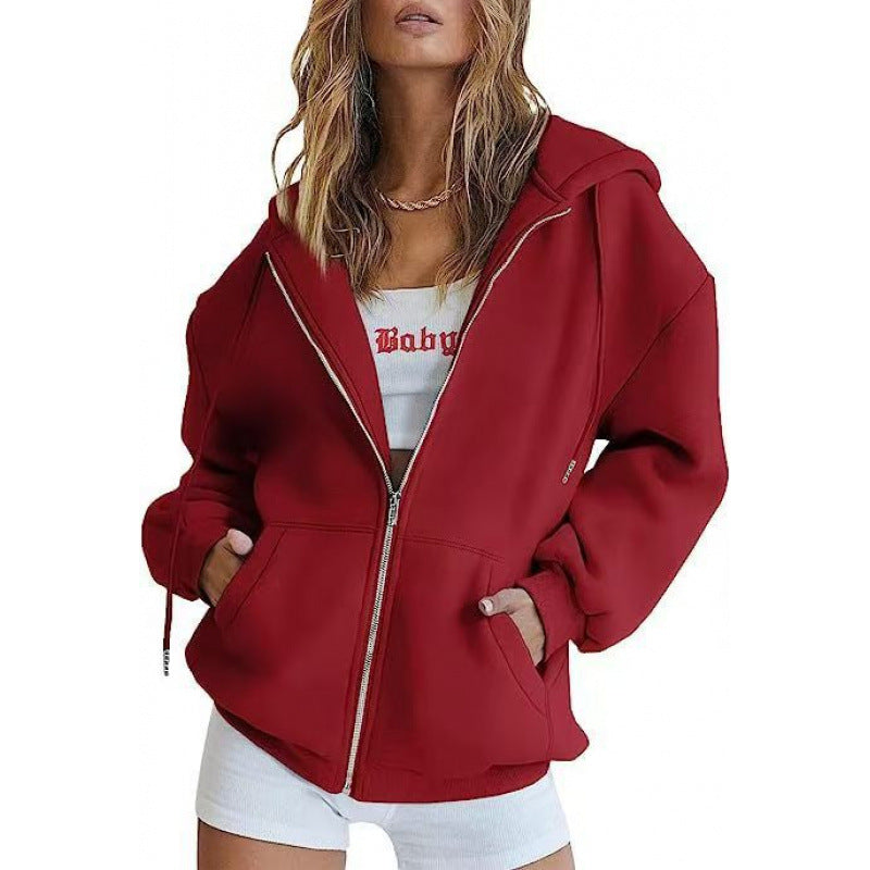 Damen Oversized Kapuzenjacke Nord Taschen