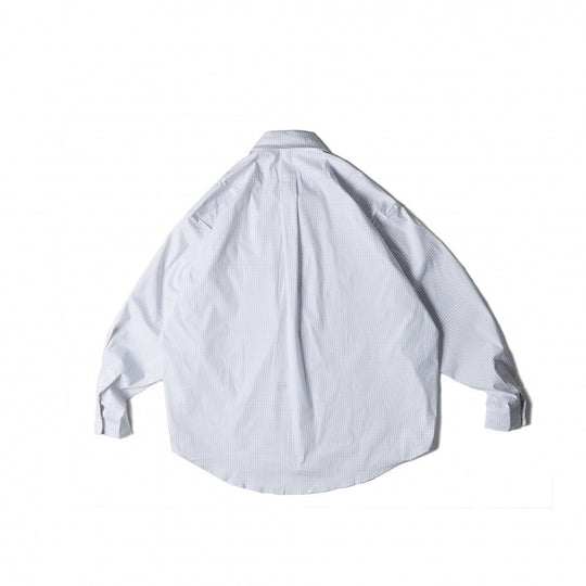 Unisex Oversize-kariertes Hemd mit rundem Saum und aufgesetzten Brusttaschen Nord Taschen