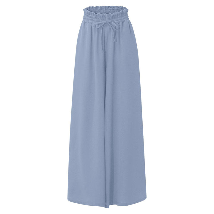 Damen Elegante und luftige weite Hose mit Gummizug und Taschen