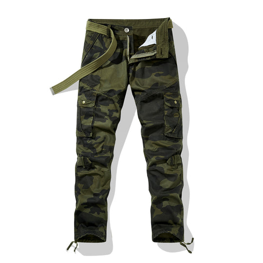Herren Cargohhose im Military-Style mit verstärkten Knien, Multifunktions‑Taschen & Kordelbund Nord Taschen
