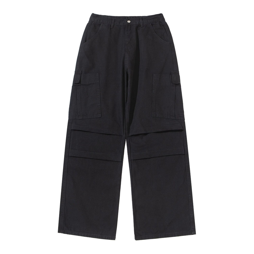 Damen Weite High‑Waist Cargo‑Hose mit aufgesetzten Taschen und verstärkten Kniepartien Nord Taschen